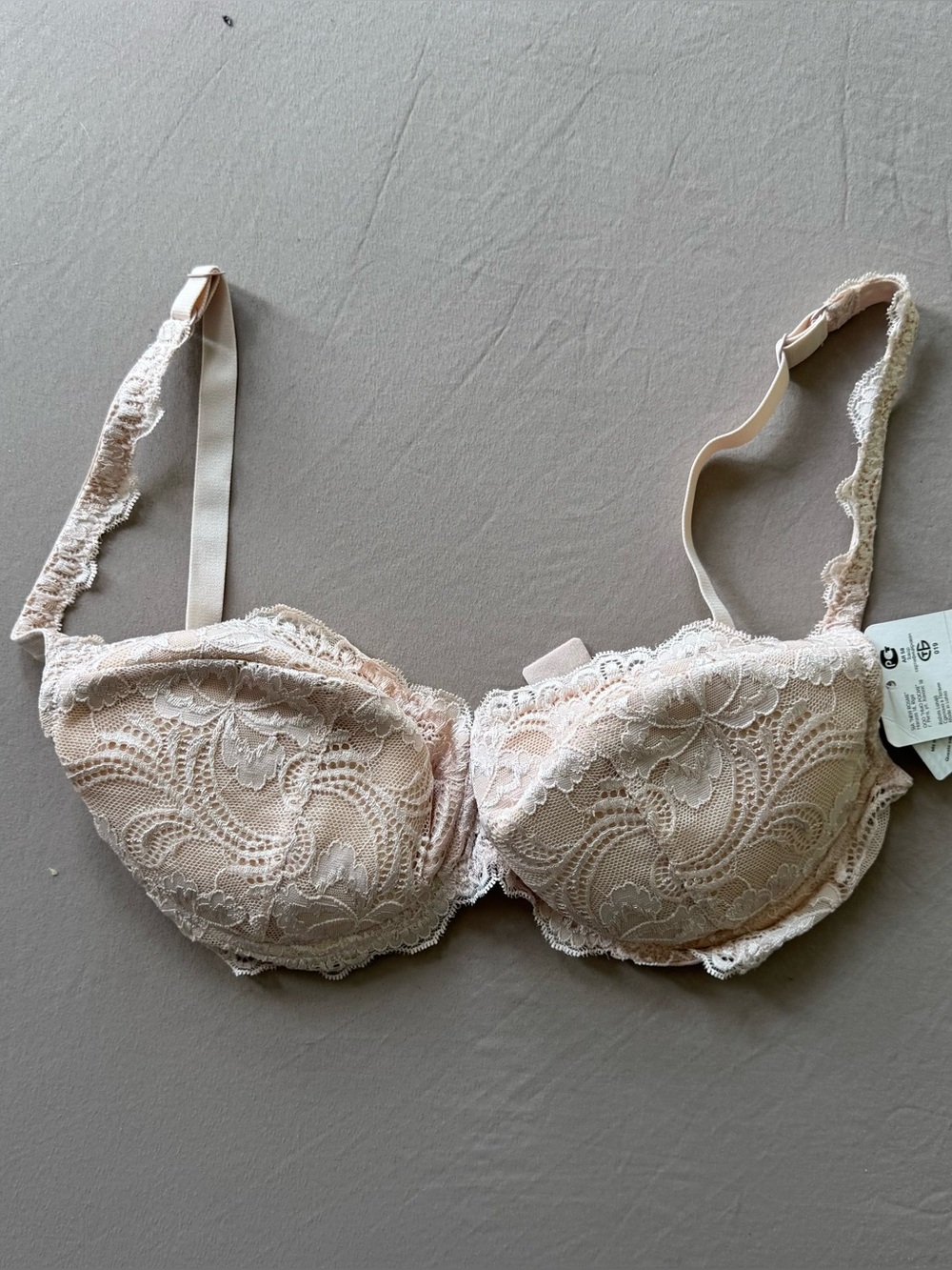 Y2K Era Rosme Lace Lined Balconette Bra